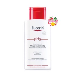 สินค้า Eucerin PH5 Wash 200 ml (W) อาบน้ำ Wash lotion Sensitive skin Exp.2024 ยูเซอรีน โลชั่นอาบน้ำ
