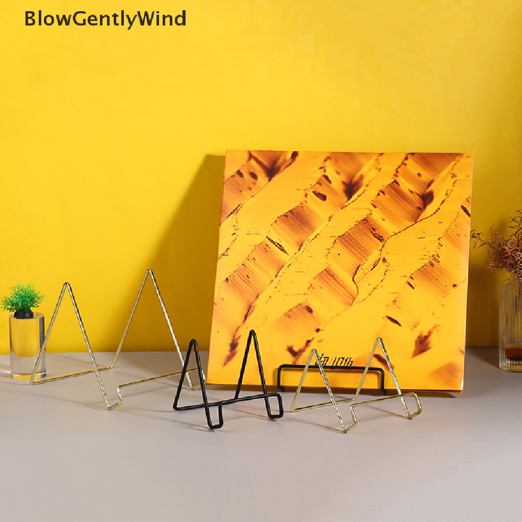 ภาพหน้าปกสินค้าBlowgentlywind ชั้นวางแผ่นเสียงไวนิล สีดํา ทอง สําหรับ CD LP Vinyl Record EP