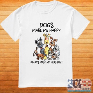 [S-5XL] Gildan เสื้อยืด ผ้าฝ้าย 100% พิมพ์ลาย Make Me Happy Humans Make My Head Hurt ของขวัญวาเลนไทน์ สําหรับผู้ชาย