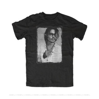 [S-5XL] ขายดี เสื้อยืดลําลอง แขนสั้น ระบายอากาศ พิมพ์ลาย Johnny Depp Schwarz สไตล์วินเทจ เรโทร สําหรับผู้ชาย ผู้หญิง Neu