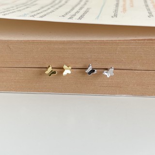 (โค้ด X8SFXJ ลด 20%) A.piece  ต่างหูเงินแท้ [all silver 925] butterfly earrings (มี 3 สี)