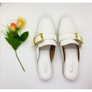 B_Shoes Lana Style in White รองเท้าเพื่อสุขภาพ พื้นบุนิ่ม ใส่ทั้งวันไม่มีกัด