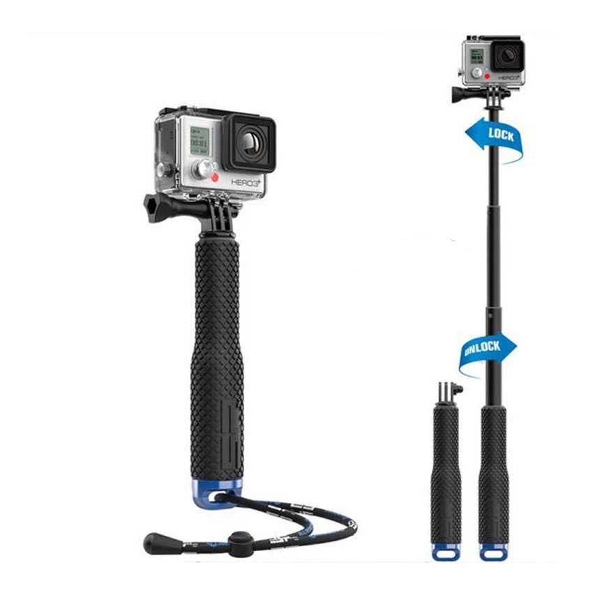 monopod ไม้เซลฟี่ กันน้ำ GoPro SJCAM Xiaomi Yi Action Camera (Blue