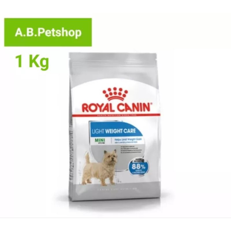 royal-canin-mini-light-weight-care-อาหารสุนัขโต-ขนาดเล็ก-ควบคุมน้ำหนัก-อายุ-10-เดือนขึ้นไป-ขนาด-1-กก