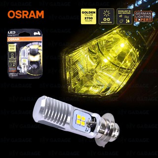 OSRAM หลอดไฟหน้ามอเตอร์ไซค์ LED รุ่น T19 สี GOLDEN YELLOW / 2,700 KELVIN [ 13.5V / 5-5.5W ]