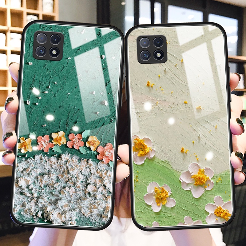 dmy-เคสโทรศัพท์มือถือ-ลายภาพวาดสีน้ํามัน-สําหรับ-oppo-a5s-a7-a5-a9-a12-a3s-a12e-a72-a52-a92-a74-a31-a59-a53-a55-a54-a73-a74-a79-a94-f9-f11-pro-reno-8t-5-4-3-2f-6-7-7z-6z-8-8z-การออกแบบพิมพ์ลายดอกไม้