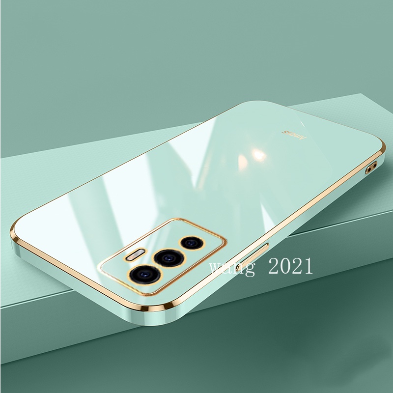 ready-stock-2021-new-casing-vivo-v23e-5g-เคส-phone-case-electroplating-straight-edge-protective-case-silicone-soft-back-cover-vivo-v23e-เคสโทรศัพท