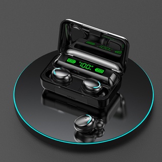 TWS Wireless bluetooth 5.0 headset Earphone Earbud หูฟังบลูทูธ สเตอริโอ หูฟังเล่นเกมส์แยกเสียงซ้ายขวา แท้จริง F9-5