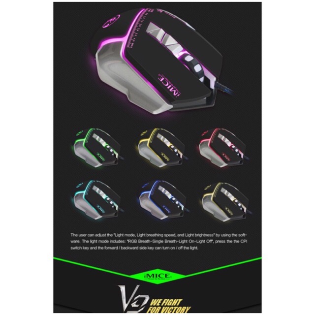 เมาส์เกมมิ่ง-imice-v9-3200dpi-สีดำ-optical-programmable-usb-wired-gaming-mouse