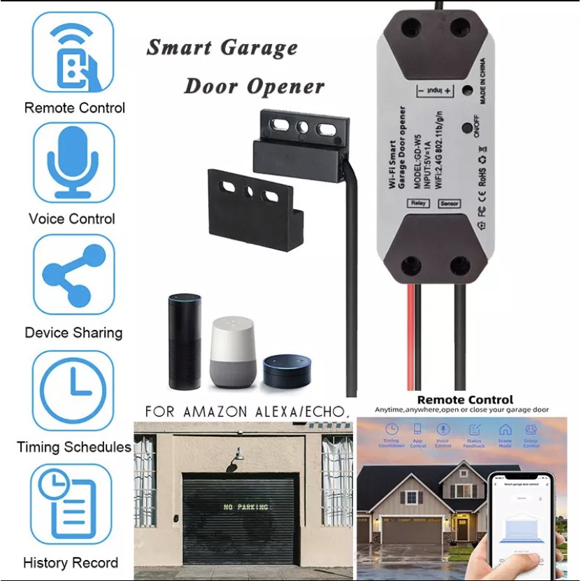 Curated visual reference: Alexa Integrate Garage Door Sensor Reference: Garage Door Opener สว ตซ ประต ร วอ จฉร ยะ