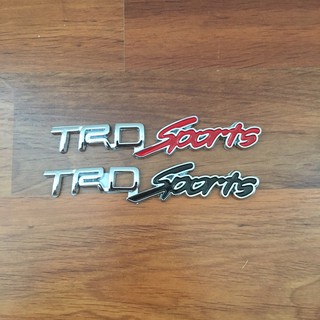 โลโก้* TRD sports ติดรถ Toyota ขนาด* 2 x 11.5 cm ราคาต่อชิ้น