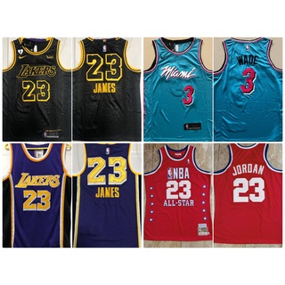 ภาพขนาดย่อของสินค้าเสื้อบาส NBA Jersey งาน Authentic : Jordan, LBJ, Wade เหมาะเล่นกีฬา บาส, ฟิตเนส, แฟชั่น