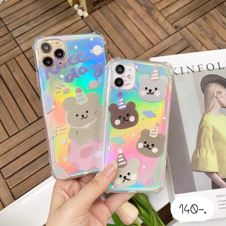 ⚡️Hologram Case | เคสโฮโลแกรม 🐻หมี nice day+แผ่นโฮโลแกรม / หมีหลายตัว+แผ่นโฮโลแกรม