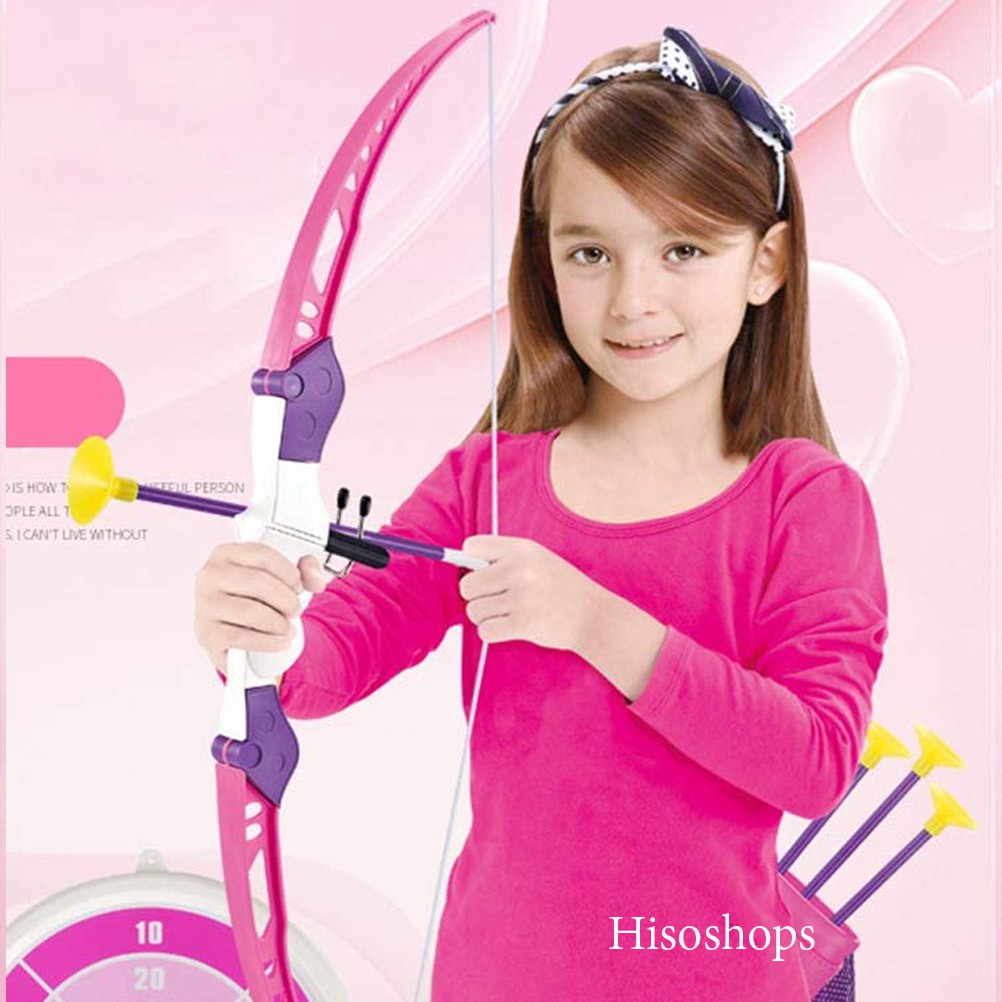 ภาพหน้าปกสินค้าArchery Set ชุดธนูของเล่น สีชมพูสุดสวย สำหรับหนูๆทุกเพศทุกวัย จากร้าน hisoshops บน Shopee