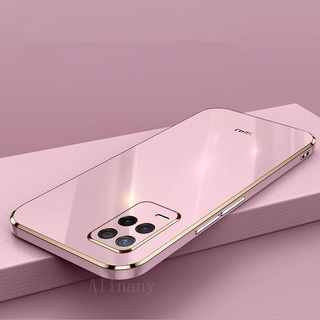 เคส Realme 8 5G เคสซิลิโคน Shockproof Soft Silicone Electroplating Back Cover Case Realme 8 Realme8 5G Phone Casing
