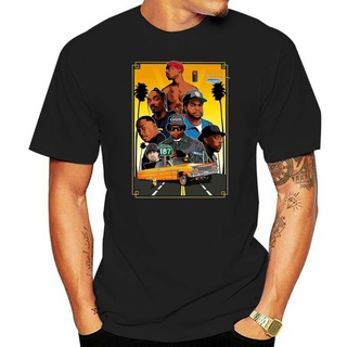 เสื้อยืดพิมพ์ลายแฟชั่น เสื้อยืด พิมพ์ลาย NWA Snoop Dogg 2PAC Tupac Straight Outta Compton Jay Z public แฟชั่นสําหรับผู้ช