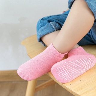 ถุงเท้าข้อสั้น ระบายอากาศ กันลื่น สีแคนดี้ แฟชั่นฤดูร้อน สําหรับเด็กผู้ชาย และเด็กผู้หญิง อายุ 0-7 ปี 6 คู่