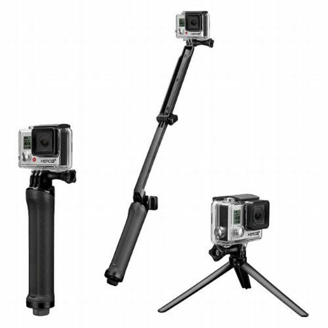 ภาพสินค้าไม้เซลฟี่​ 3way Monopod สำหรับ Action Camera Insta360 Gopro 3 way 3-way monopod จากร้าน yoyocam บน Shopee ภาพที่ 1