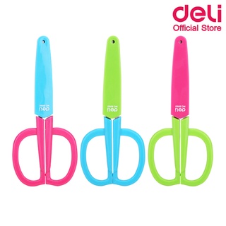 Deli 6060 Scissors กรรไกร ขนาด 135mm สุดน่ารัก (แพ็คกล่อง 12 ชิ้น) กรรไกรพกพา กรรไกรแฟนซี เครื่องเขียน อุปกรณ์สำนักงาน