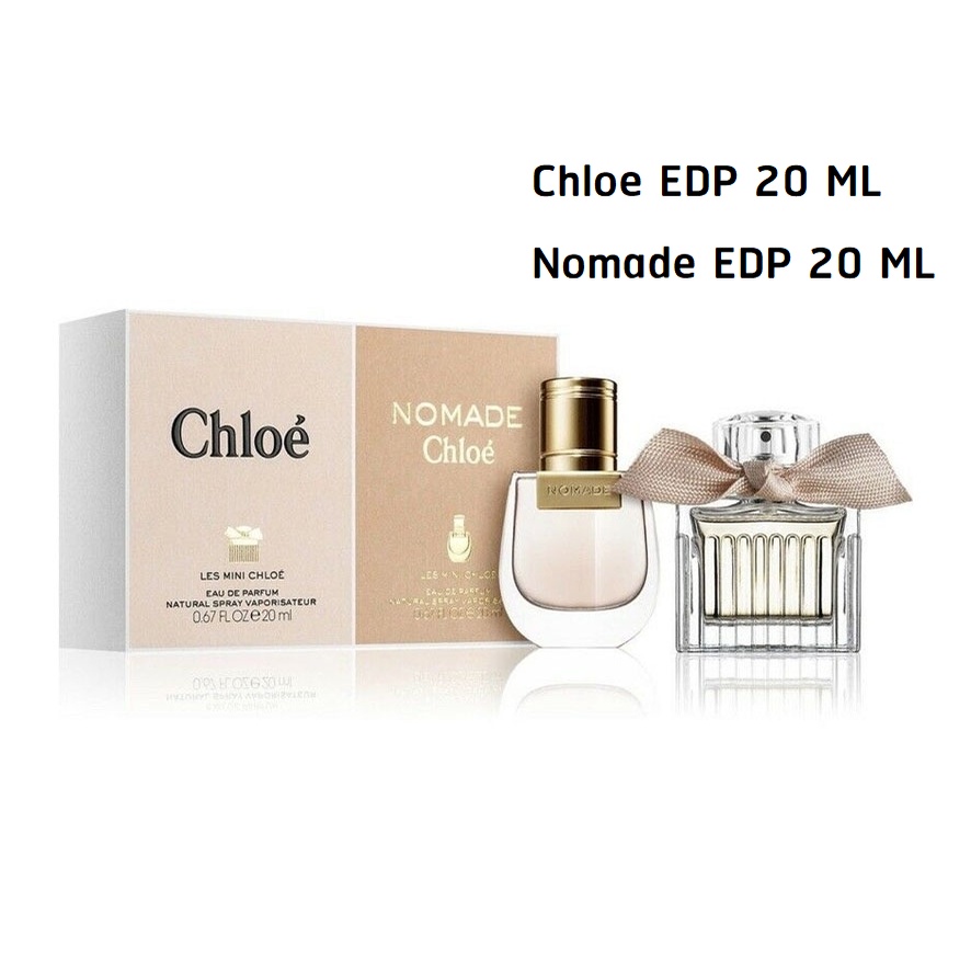 2 x 20 ML) Set Chloe EDP + Nomade EDP 20 ml กล่องซีล ป้ายคิงพาว