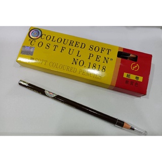 สินค้า ดินสอเขียนคิ้วเชือกดึง Coloured Soft Cosmetic Art Eyebrow Pencil No.1818 1 แท่ง ( มีสติ๊กเกอร์ )