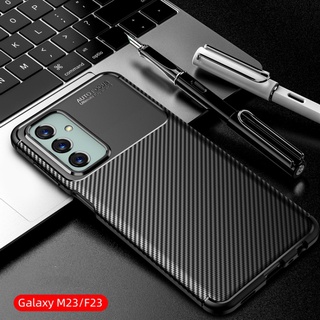 Beetle Matte Phone Case For Samsung Galaxy M23 Carbon Fiber Soft Cover for Samsung M33 M53 M52 F23 Protective Case