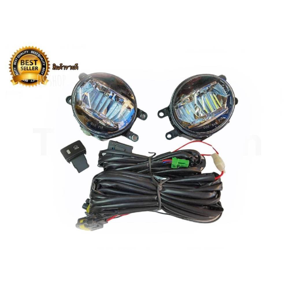 ไฟตัดหมอก-โคม-led-l-r-สำหรับ-toyota-hilux-revo-rocco-sr5-fortuner-ปี-2015-2019-โตโยต้า-ไฮลัค-รีโว้-ฟอรจูนเนอร-สีใส