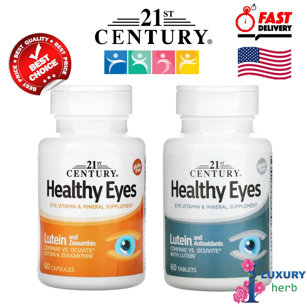 ภาพหน้าปกสินค้าวิตามินบำรุงสายตา 21st Century Healthy Eyes with Lutein 60 Tablets จากร้าน iluxuryherb บน Shopee