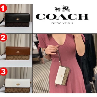 Coach 78229 กระเป๋าสตางค์แบบพับ คล้องมือ กระเป๋าใส่เหรียญ กระเป๋าสตางค์ผู้หญิง