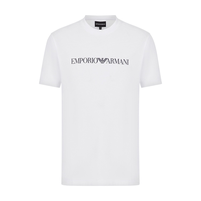 emporio-armani-2021-เสื้อยืดผู้ชายผ้าฝ้ายนุ่มพิมพ์โลโก้
