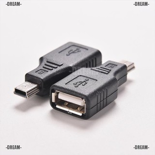 Dream อะแดปเตอร์เชื่อมต่อเครือข่าย Usb 2. 0 A Female เป็น Mini Usb B 5 Pin