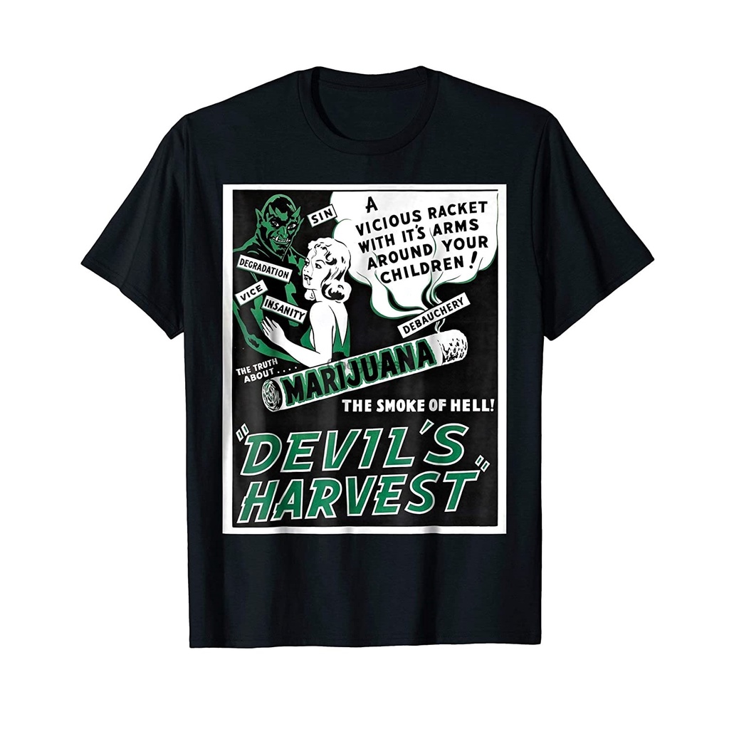 เสื้อยืดผ้าฝ้ายพิมพ์ลายขายดี-เสื้อยืด-พิมพ์ลายโปสเตอร์ภาพยนตร์-devils-harvest-1942-สไตล์เรโทร-คุณภาพสูง