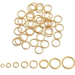 ภาพหน้าปกสินค้าโกลเด้นแหวนสแตนเลสต่อไม่ซีดจางห่วงกลม แหวนสแตนเลส  แหวน 200ชิ้น แพ็ค ที่เกี่ยวข้อง