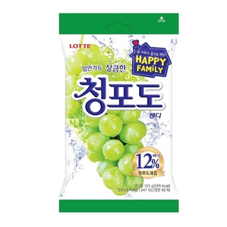 [ของแท้] 청포도캔디 Lotte Grape Candy (ลูกอมองุ่นเขียว) 153g