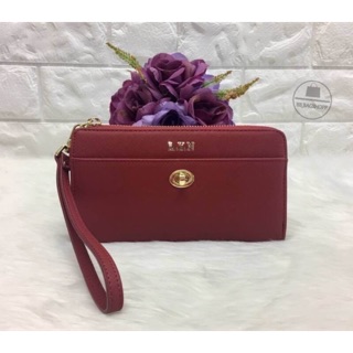 LYN CARLSTON LONG WALLET BAG (outlet) สีแดง