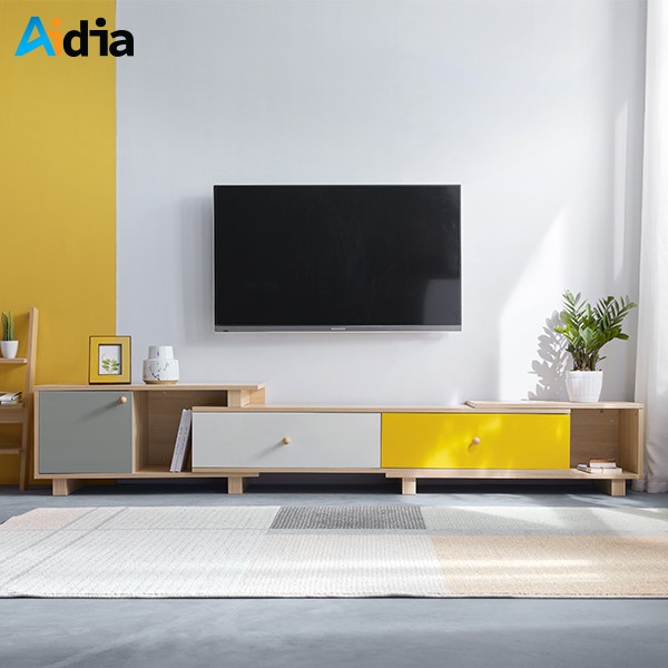 aidia-ชั้นวางทีวีสไตล์นอร์ดิกส์-พร้อมลิ้นชักและช่องเก็บของ-w43x193-235xh44-cm-ตู้วางทีวี-โต๊ะวางทีวี-ตู้วางทีวีมินิมอล