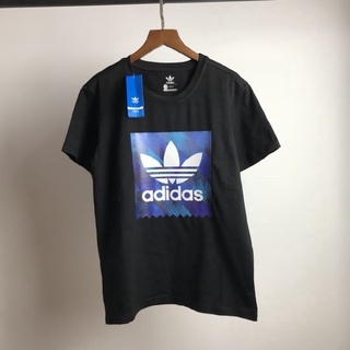 Adidas Originalแท้เสื้อยืดแขนสั้นฤดูร้อนสบายๆพิมพ์คลาสสิกมาใหม่ล่าสุด