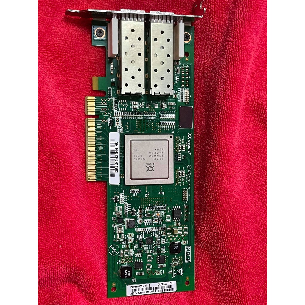 Dell QLogic OLE2562 SANblade 8GB FC Dual Port PCI-E HBA Network Adapter ...