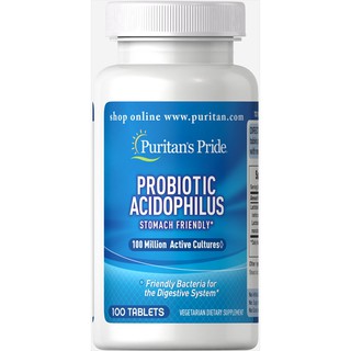 Puritan Probiotic Acidophilus 100 Million Active Cultures 100 เม็ด โปรไบโอติก จุลินทรีย์ที่มีประโยชน์ต่อร่างกาย