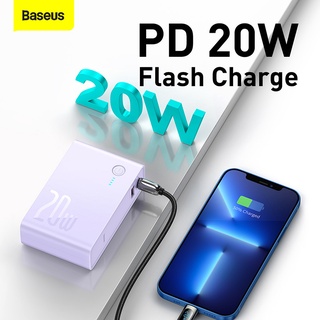 Baseus 20w 3 in1 Power Bank 10000mAh Type C PD Fast USB Charger Powerbank Portable External Battery Charger For iPhone 13/iPhone 12