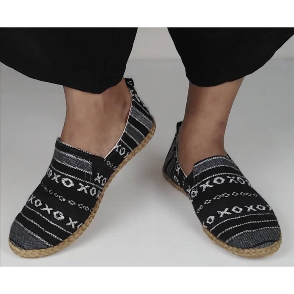 ใหม่-รองเท้าเอสปาดริล-หญิง-แฮนด์เมด-ผ้าใบ-ลำลอง-อินดี้-วินเทจ-แบบสลิปออน-ผ้าชาวเขา-espadrilles