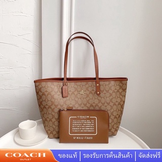 COACH F36658 กระเป๋าผ้า /กระเป๋าสตรี/กระเป๋าช้อปปิ้ง /ใช้ได้ทั้ง 2 ด้าน