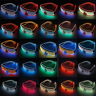 bodystore พร้อมส่ง! แว่นตาเรืองแสง ติดไฟ LED สไตล์แฟชั่น จำนวน 1 ชิ้น