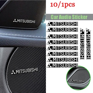 [Mitsubishi/มิตซูบิชิ] 10 ชิ้น สติกเกอร์ติดป้าย โลโก้ Mitsubishi logo/Emblem สำหรับเครื่องเสียงรถยนต์ จิ๋วแต่งลำโพง รถ โลหะอลูมิเนียม 3 มิติ สติ๊กเกอร์ตกแต่งครื่องเสียงภายในรถยนต์รูปลอกตราสัญลักษณ์สติกเกอร์ดัดแปลง car stickers