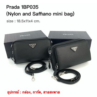 New Prada Nylon And Saffiano Mini Bag (1BP035)