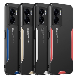 ใหม่ เคสโทรศัพท์มือถือ OPPO A57 4G / OPPO A77 5G 2022 New Phone Case Smartphone Casing Soft Edge Metal Protective Case for oppoA57 oppoA77 Back Cover