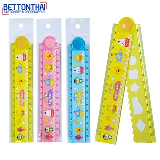 BT D-0232 Folding ruler ไม้บรรทัดพับได้ 30 cm.ลายแฟนซี คละสี 1 ชิ้น ไม้บรรทัด ไม้บรรทัดสุดเก๋ เครื่องเขียน