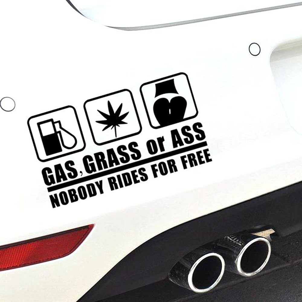 สติกเกอร์-ลาย-gas-grass-or-ass-nobody-rides-แบบลอกออกได้-สําหรับติดตกแต่งรถยนต์-รถบรรทุก