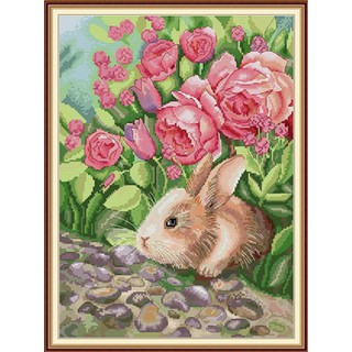 ชุดปักครอสติช กระต่าย (Rabbit Cross stitch kit)