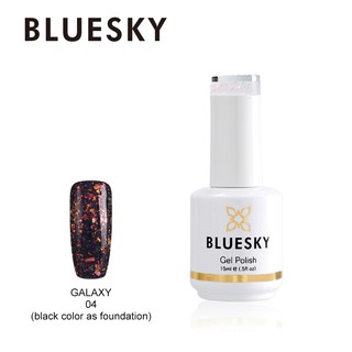 สีเจล กาแล็คซี่ Bluesky gel polish Galaxy4 สีส้ม